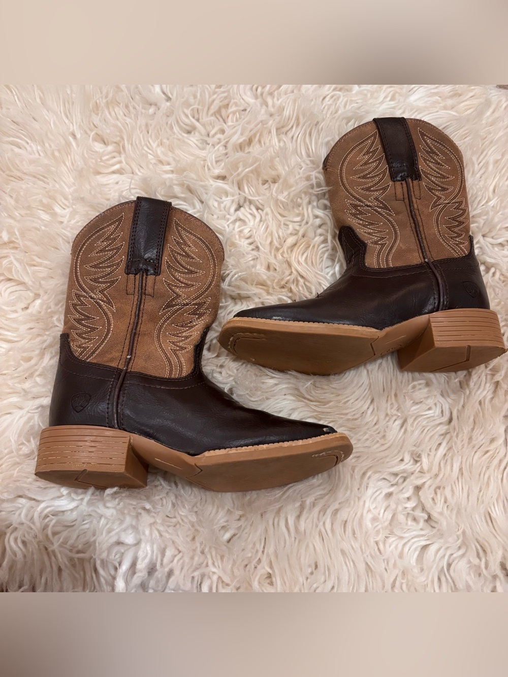 Ariat Kids Brown and Tan Western Cowboy Boots
